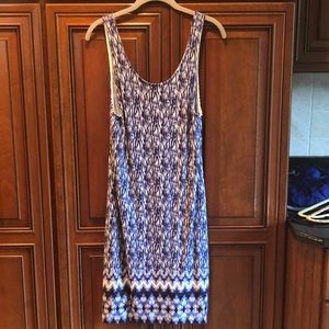 Worn Once Super Soft Blue and White Tank Dress